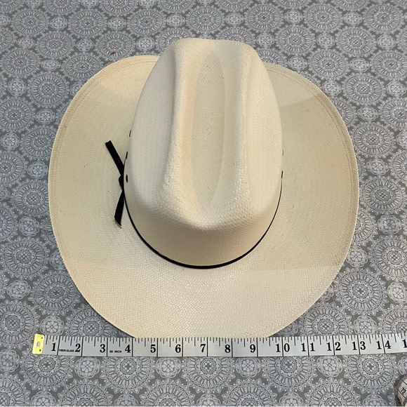 Stetson Cream Cowboy Hat with Black Band - Picture 15 of 16